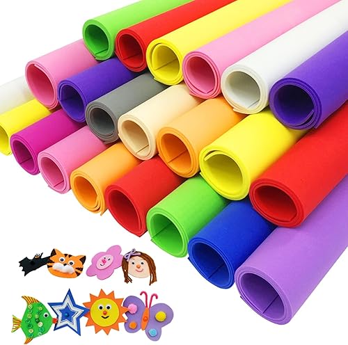 NASSMOSSE Feuilles en Mousse EVA 48pcs 1 mm d'épaisseur 12 x 8 12 Couleurs Assorties Feuilles de Mousse DIY Feuille de Mousse d'artisanat - Nail Gallerys