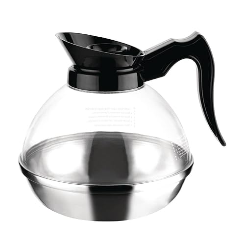 Buffalo CY339 Verseuse à café en polycarbonate avec base STST, transparente, capacité de 1,7 l, hauteur de 173 mm, diamètre de 208 mm - Nail Gallerys