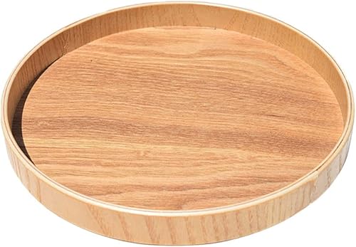 F Fityle Plateau en Bois Rond Main pour Servir de Thé, 30cm 1 - Nail Gallerys