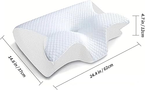 Oreiller Cervical Orthopédique - Ergonomique Pour Le Sommeil Latéral, De Soutien En Mousse À Mémoire Forme Les Douleurs Cervicales Et Épaules Lit Avec Taie D'oreiller (Black,Pillows & pillowcases) - Nail Gallerys