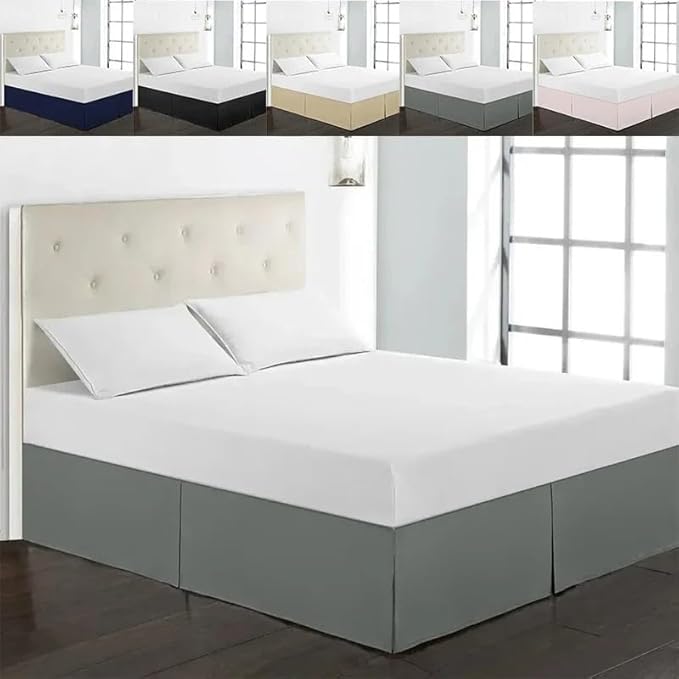 Cache Sommier Couvre-lit résistant et Confortable, Jupe de lit Double brossée sans Surface, Protection de lit Cache Sommiers(Blue Purple,F(137X190cm)) - Nail Gallerys