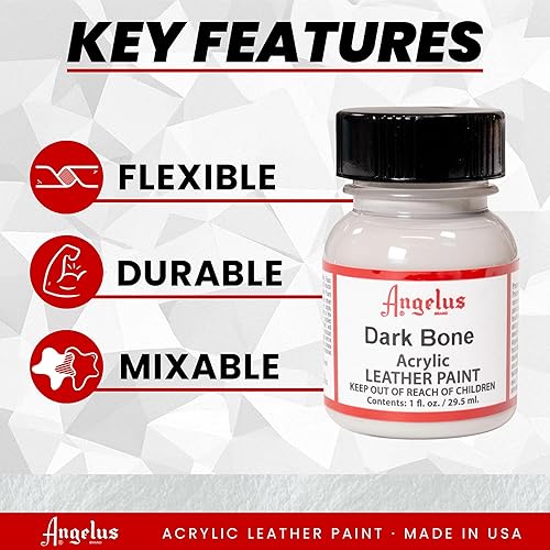 Angelus Leather Paint 1 oz Dark Bone - Nail Gallerys