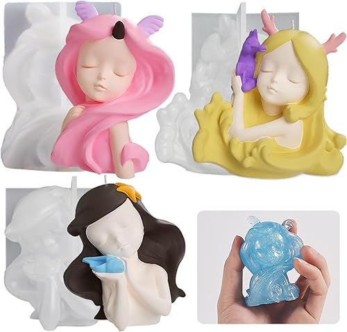 XuQiZZpp Moule en silicone Princesse 3D en résine époxy pour décoration de bureau - Nail Gallerys