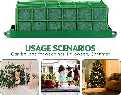 Mousse Florale pour Fleurs Fraîches,Support en Mousse Florale,Mousse Florale Verte,Briques Enfichables pour Compositions Florales pour Mariage,Fleurs d'allée, Décorations de Fête,Décorations De Fête - Nail Gallerys