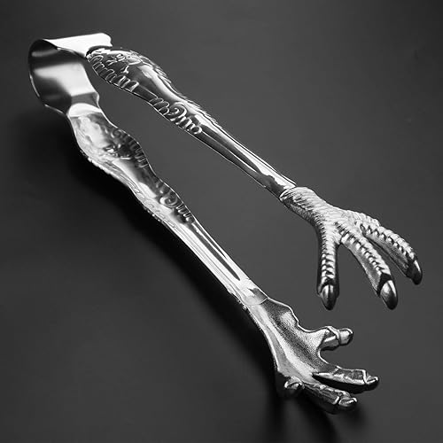 Pince à glace en acier inoxydable - Petite pince de service - Pince à sucre en forme de griffe de poulet - Pour cocktails et thés - Nail Gallerys