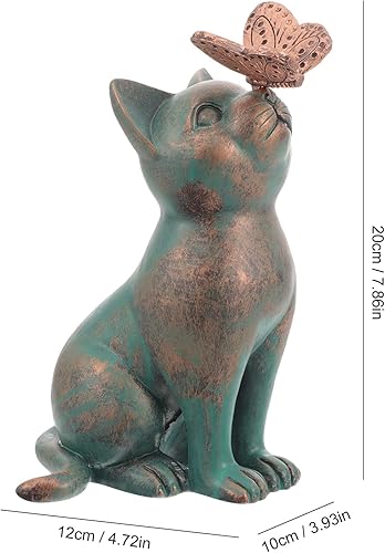 Cabilock Mini-Animaux Chat Miniature en résine Figurine de Chat décor Ornement Mini Animaux en résine Mini Figurines en résine gâteau Chaton récipient Sculpture Statuette résine Naturelle - Nail Gallerys