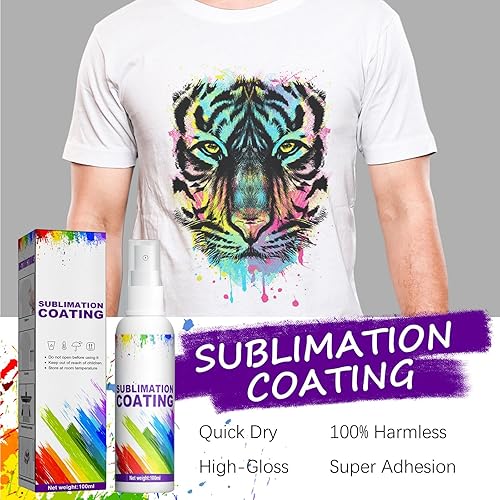 GNAUMORE Revêtement par Sublimation,Spray pour Tissus de Coton,Revêtement Sublimation pour T-Shirts,pour Coton,y Compris Tous Les Tissus,Tasses,Cartons,Toile,Séchage Rapiet Super Adhérent - Nail Gallerys