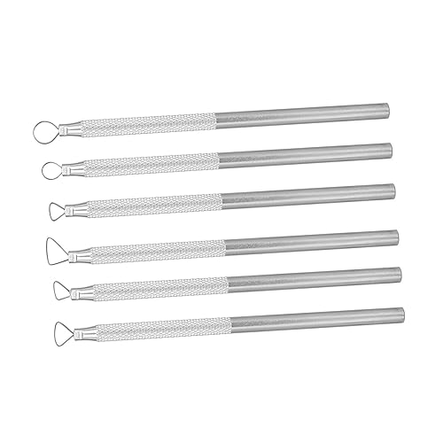 6 Pcs/ensemble Sculpture argile Grattoir Gravure Sculpture Poterie Outils en alliage D'aluminium Pour Boues Gaufrage Modélisation Lissage - Nail Gallerys