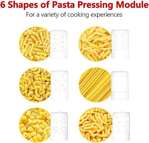Attachement Pour Pâtes Compatible Avec le Batteur sur Socle Kitchen Aid, 6 Formes de Pâtes, 6 en 1 Attachement pour Nouilles - Nail Gallerys