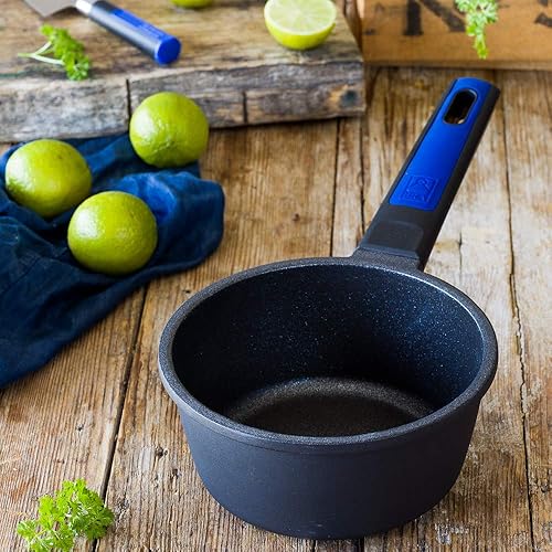 BRA Advanced | Casserole de 16 cm, en fonte d'aluminium avec revêtement antiadhésif, super renforcé sans PFOA, performances supérieures et haute résistance aux rayures et à l'abrasion - Nail Gallerys