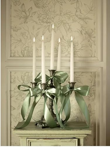 Ruban de satin vert sauge 25 mm - 25 mm - Ruban décoratif pour cadeau - Ruban décoratif pour mariage - Vert sauge - Largeur 25 mm - Nail Gallerys