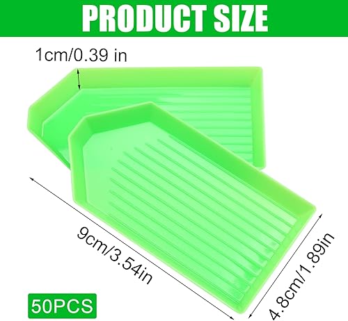 50 Pièces Plateau Diamond Painting, Plateaux de Tri de Perles pour Diamants, Diamant Peinture Plastique Plateau Diamant Peinture Outils Bricolage Point de Croix Outils, pour Loisirs Créatifs - Nail Gallerys