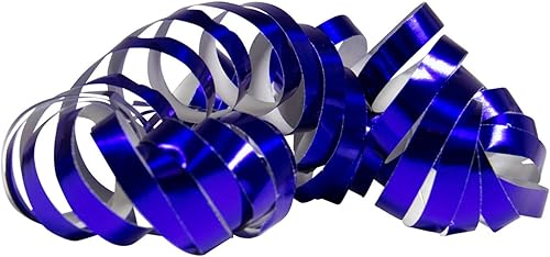 Lot de 36 serpentins - Bleu métallique - Décoration pour fête, anniversaire ou anniversaire de mariage - 2 rouleaux - Décoration de table du Nouvel An - Nail Gallerys