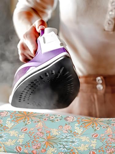 Housse de planche à repasser et coussin 140 x 45 cm - Housse de planche à repasser avec bords élastiques - Housse de planche à repasser résistante aux chocs avec tapis de repassage 4 motifs imprimés - Nail Gallerys