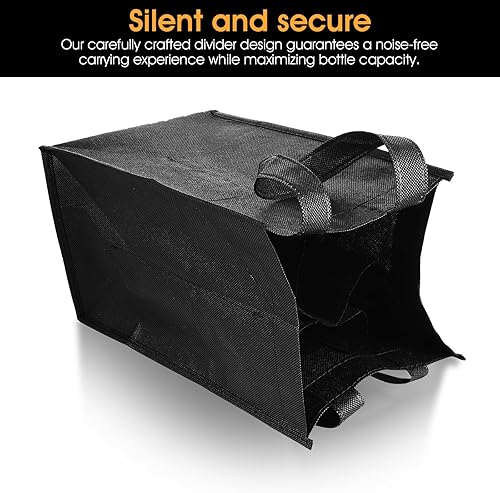 TIESOME Lot de 4 sacs de vin pour voyage, sac de transport étanche pour bouteille de vin, sac cadeau réutilisable avec plaque de base et poignée de transport pour les amateurs de vin - Nail Gallerys
