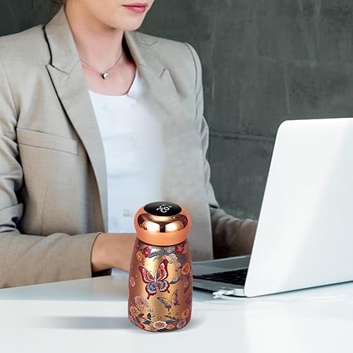 Gourde Isotherme,Petit Tumbler Portable Style Chinois En Acier - Thermo Mug - Travel Mug - Thermo for Hot and Cold Drinks | Small Chinese Retro Travel | Kitchen and Dining Utensils - Nail Gallerys