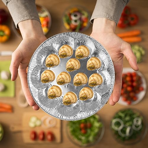 Plaque Escargot Escargot Plat de cuisson Disposable Aluminium Foil Escargot Plat Round Snail Escargot Plaque 12 PARTIMENT - Nail Gallerys