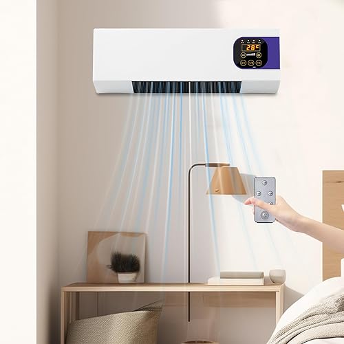Climatiseur Mural | Climatiseur Pour Petite Pièce | Système Climat Mural Portable | Réchauffeur D'hiver | 2000 W Chauffage D'hiver Pour Appareils Électroménagers | Avec Télécommande - Nail Gallerys