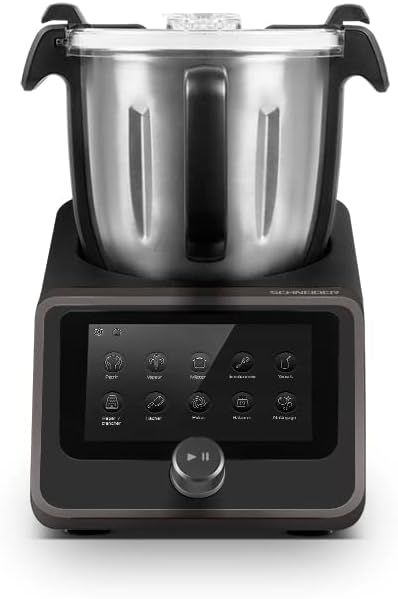 SCHNEIDER - SCCM2145S - Robot chauffant multifonction connecté - Bol (4.5L) - Ecran couleur tactile - Puissance 1000W - Température réglable - Balance intégrée - Inox - Nail Gallerys
