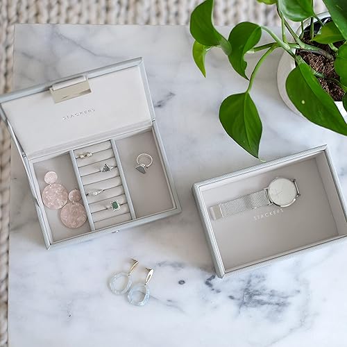 Stackers Lot de 2 mini boîtes à bijoux Galet Gris - Nail Gallerys