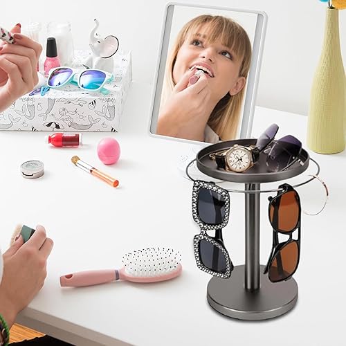 Présentoir Rotatif Pour Lunettes De Soleil,Présentoir Rotatif À 360 Degré,Porte Support De Lunettes De Soleil Avec Plateau,Organisateur De Rangement Avec Rotation À 360,décoration D'intérieur,montres - Nail Gallerys