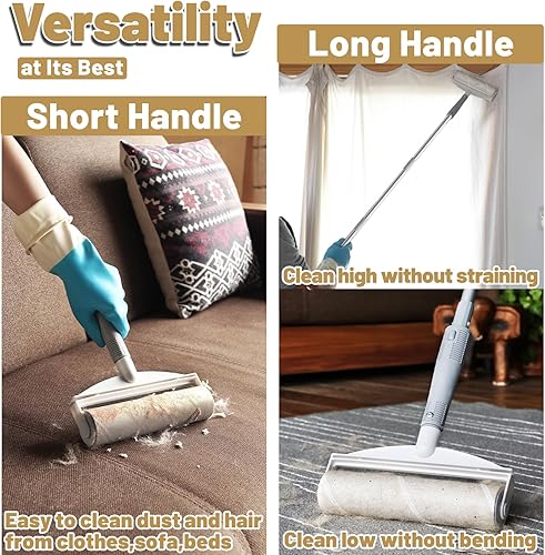 DrDirt Recharges de rouleau anti-peluches (6 paquets de 300 feuilles) pour enlever les peluches, rouleau anti-peluches pour animaux de compagnie de 18 cm, recharge pour rouleau de sol, nettoyage pour - Nail Gallerys