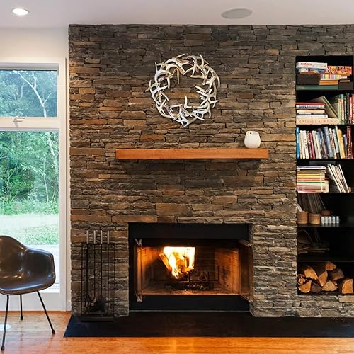 Couronne de Bois, Couronne de Bois de Ferme Rustique, Couronne de Faux Bois de Cerf, Couronne de Bois de Résine Faite à la Main, Couronnes de Noël de Faux Bois pour Décor D'arbre de(Blanc-30cm) - Nail Gallerys