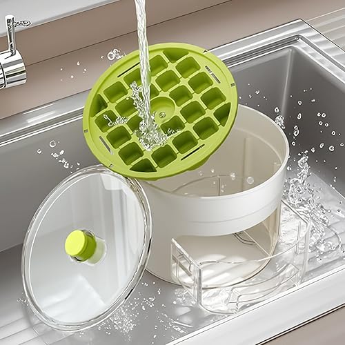 Générique Machine À Glaçons À Pression | Ice Cubes Maker | 100 Grille Réutilisable Ice en Réseau de Glace Avec Un Couvercle Et Une Cuillère pour café, Cocktails et jus - Nail Gallerys