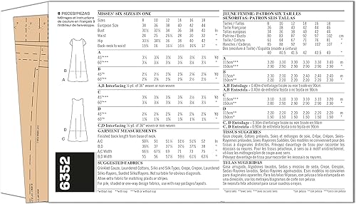 Simplicity New Look NL6352 Patron de Couture Robes 4 Looks Multicolore Taille 36-46 - Nail Gallerys