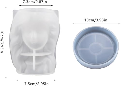 WakiHong Plante Pot Fleurs Moule à Béton Moule en Silicone en Plâtre de Fille de Fleur Moules en Silicone pour Pot de Fleurs pour 3D Moules Pour la Fabrication de Bougies,Moule à Pot de Fleurs. - Nail Gallerys