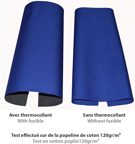 Thermocollant non-tissé - Entoilage couture facile à thermocoller - Tissu thermocollant couture vendu par coupon de 2 mètres - Largeur 90cm (Gris foncé) - Nail Gallerys