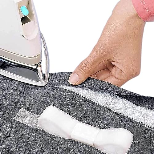 Ruban thermocollant pour ourlet,Bande d'Ourlet,Bande Thermocollante 64m*20mm,Ruban Thermocollant Couture Accessoires Hem Tape fer à repasser pour Assembler des Tissus,Pantalons,Rideaux,Vêtements - Nail Gallerys