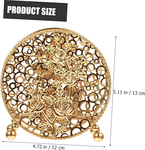 Zerodeko Porte-Serviettes en Fer De Style Vintage Porte-mouchoirs Porte-Serviettes De Table Décoration Exquise Rectangulaire Doré pour Bureau - Nail Gallerys