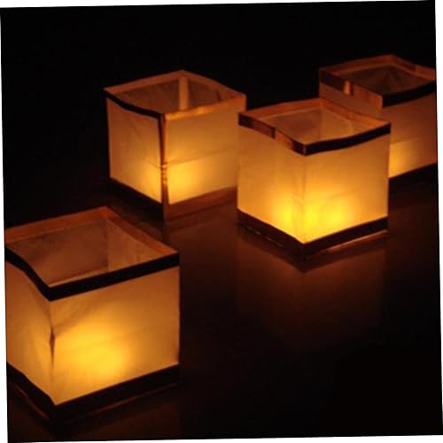Hbbgdiy 20pcs lanternes flottantes 4x4x4 Pouces imperméables en Papier Bougies lanternes réutilisables pour la Piscine Festival de Mariage Jardin Jardin rivière Memorial Night Light Decoration - Nail Gallerys