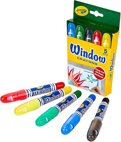 Crayola - 52-9765 - 5 crayons pour fenêtres - Nail Gallerys