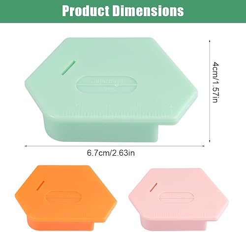 3 Pièces Guides de Couture Magnétiques Amovibles,Polygonal Guide de Couture Magnétique,Guide de Couture pour Machine à Coudre avec Échelle,Guide Magnétique pour Machine à Coudre (Vert + Orange + Rose) - Nail Gallerys