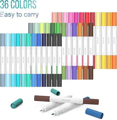 REALIKE Ensemble de stylos à double pointe pour Cricut Joy Fine Point Pen Write Drawing Compatible avec Circuit Joy 0.4 tip et 1.0 tip - Nail Gallerys