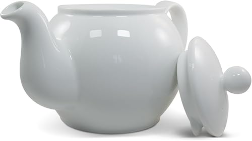 Théière en porcelaine blanche 1,5L Elisabeth rond - Nail Gallerys