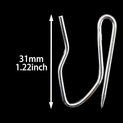 MEETOOT Lot de 50 glissières à rideaux en plastique à clipser et 50 crochets de suspension pour fenêtre de salon, chambre à coucher - Nail Gallerys