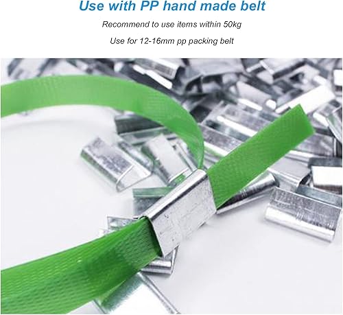 Scellements de Cerclage D'emballage Boucles de Cerclage en Feuille de Fer de 1 Kg pour Ceintures Faites à la Main en PP de 12 à 16 Mm, Fonctionnent avec un Scellant de Cerclage - Nail Gallerys