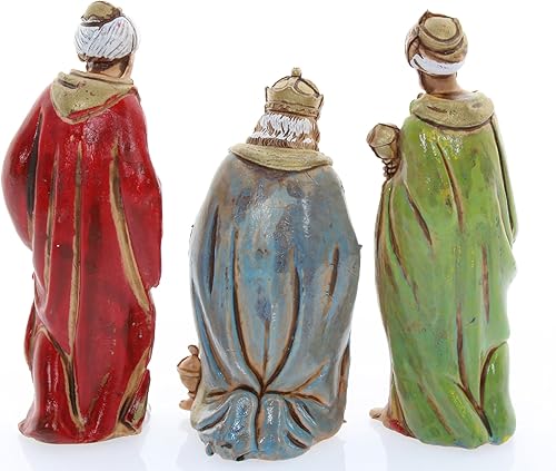 Moranduzzo Tris Rois Mages pour Crèche de 8 Cm Échelle 1:22 - Figurines de Crèche Indestructibles - Style 700', Peinture Finition à la Main, Produit Officiel, Fabriqué en Italie, Sculpteur M. Landi - Nail Gallerys