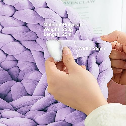 Lot de 2 pelotes de laine à tricoter avec les bras - 500 g / 25 m - Pour tricot à la main - 2 couleurs - XXL - Chunky Yarn - Fil épais - Fil à tricoter à la main - Pour sacs, couvertures, sacs - Nail Gallerys