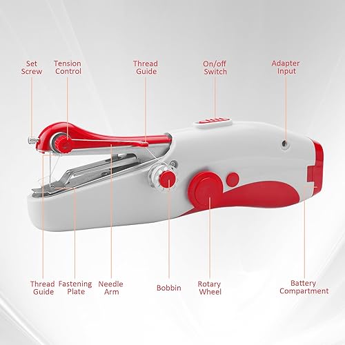 Machine à coudre manuelle, mini machine à coudre électrique portable avec accessoires de couture - Nail Gallerys