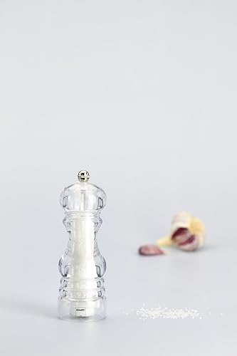 Bisetti 8420S Moulin à Sel Acrylique Transparent 17,5 cm - Nail Gallerys