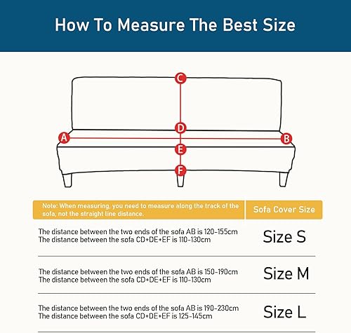AOUHMN Housse de canapé 2 à 4 Places sans accoudoirs, Universelle, Extensible, imperméable, Pliable, Lavable, Amovible et Extensible, idéale pour Les canapés,Caffè,S - Nail Gallerys