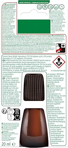 Airwick Recharge Diffuseur d'Huiles Essentielles Essential Mist Thym, Citron et Romarin 20 ml, L'emballage peut varier - Nail Gallerys