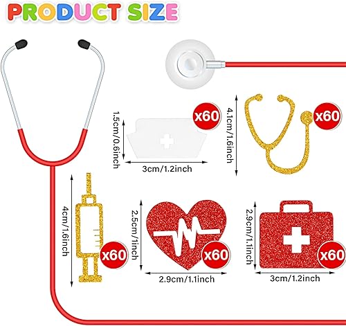 Lot de 300 confettis à paillettes pour remise de diplôme d'infirmière, décoration de fête d'infirmière, fournitures de fête pour école de médecine, remise de diplôme, infirmière - Nail Gallerys