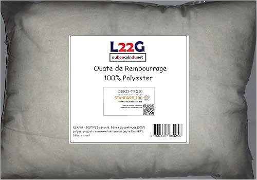 L22G Rembourrage 1 Kg en Fibre Creuse Siliconée pour Le garnissage de Coussins, Peluches, et Autre Sac de 1 Kg Oeko-TEX® Standard 100 - Nail Gallerys