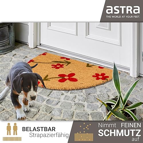 Astra Paillasson extérieur empreintes de pattes - En coco - 60 x 90 cm - Naturel - 16 mm - Pour l'extérieur et l'intérieur - Antidérapant - Très résistant - Nail Gallerys