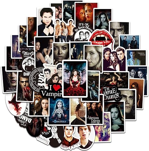 Lot de 50 autocollants The Vampire - Classiques - Pour voiture, ordinateur portable, skateboard, vélo, convient aux adultes et adolescents - Nail Gallerys